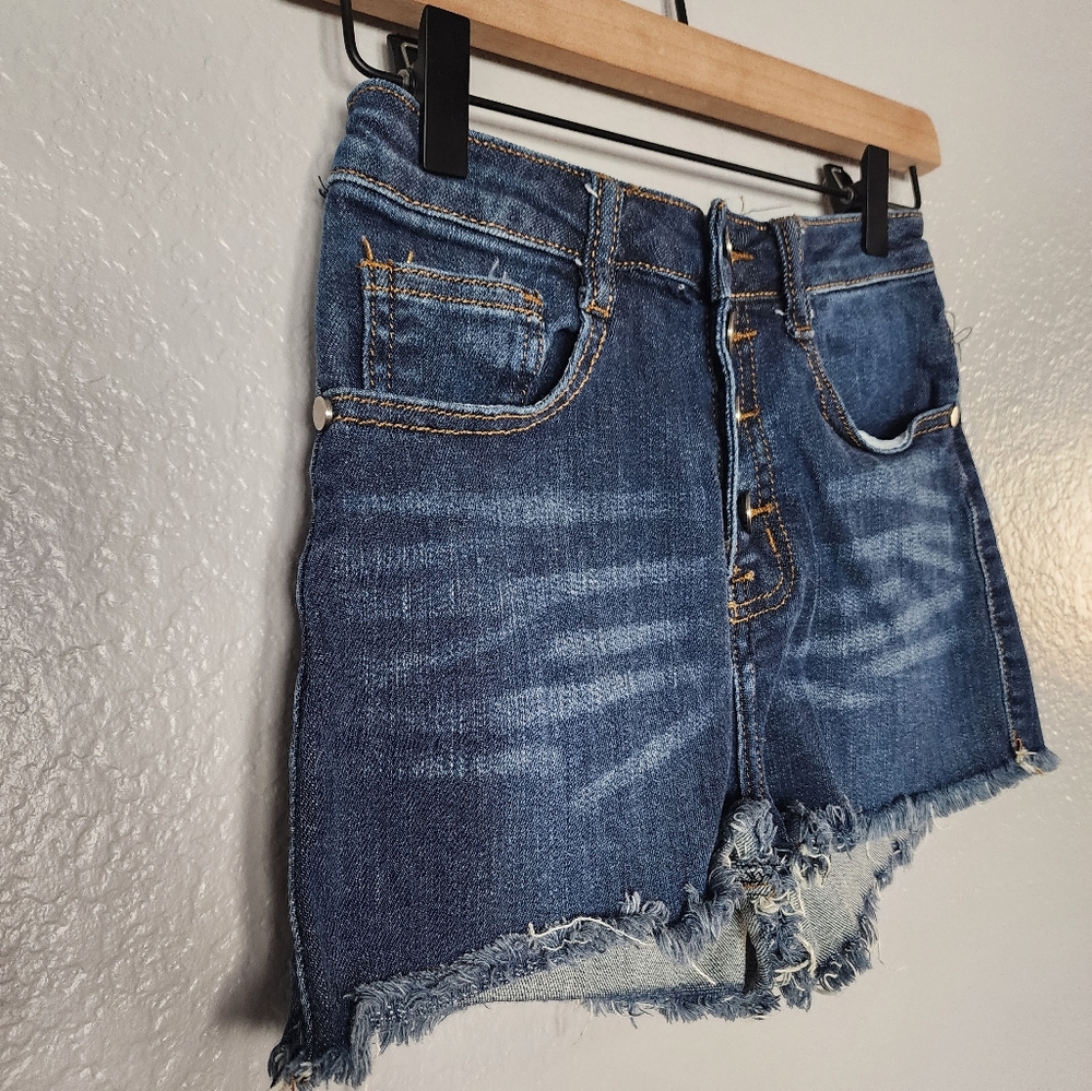 Francesca's Harper High Waisted Jean Shorts - Picture 6 of 9